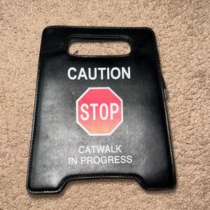 Black Caution Catwalk Bag